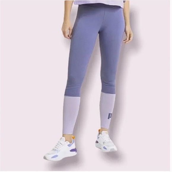 Puma Womens Colorblock Tight Fit Leggings Women’s Size XS Hazy Blue Purple NWT! - Picture 11 of 11